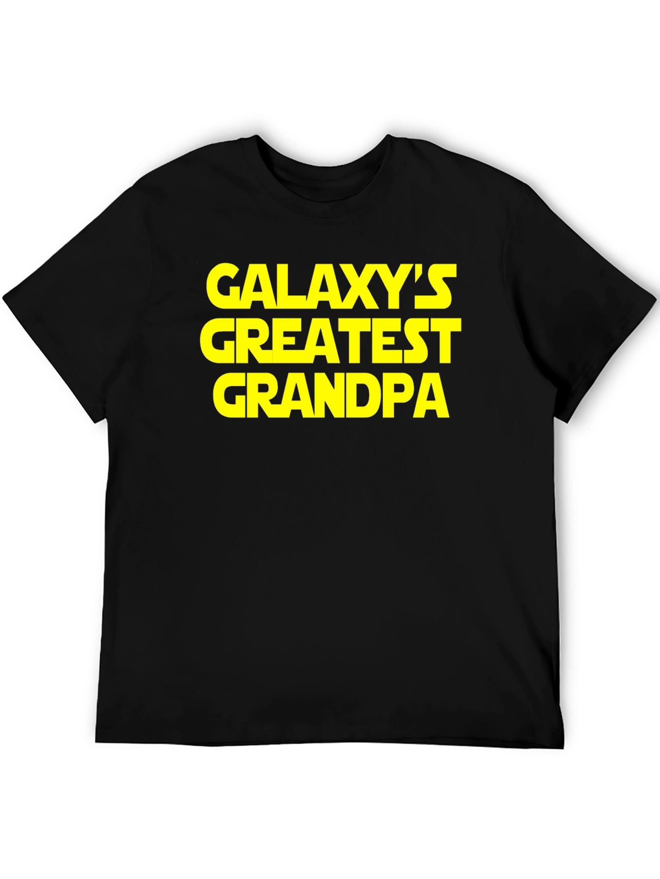 Galaxys Greatest Grandpa Black T-Shirt