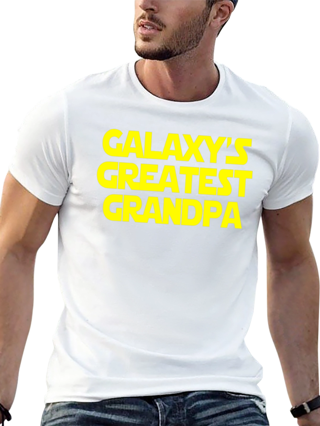 Galaxys Greatest Grandpa Black T-Shirt