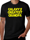 Galaxys Greatest Grandpa Black T-Shirt