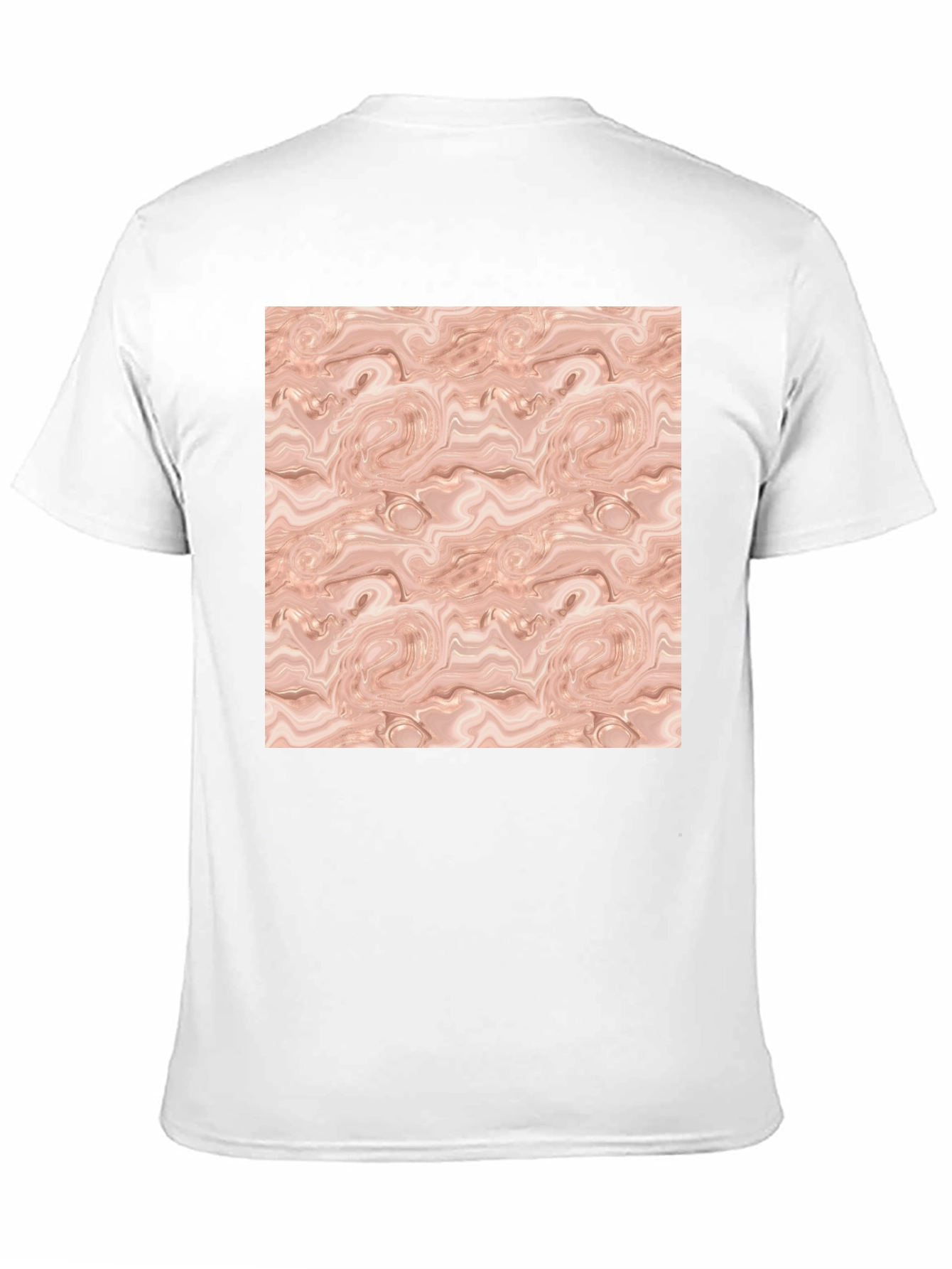 Abstract Swirl Pattern Black T-Shirt