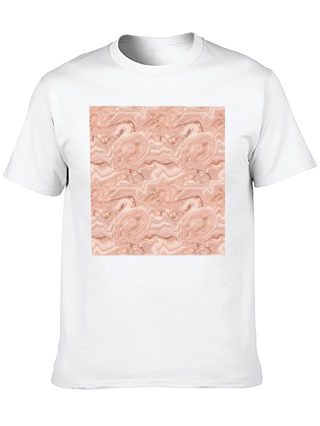 Abstract Swirl Pattern Black T-Shirt