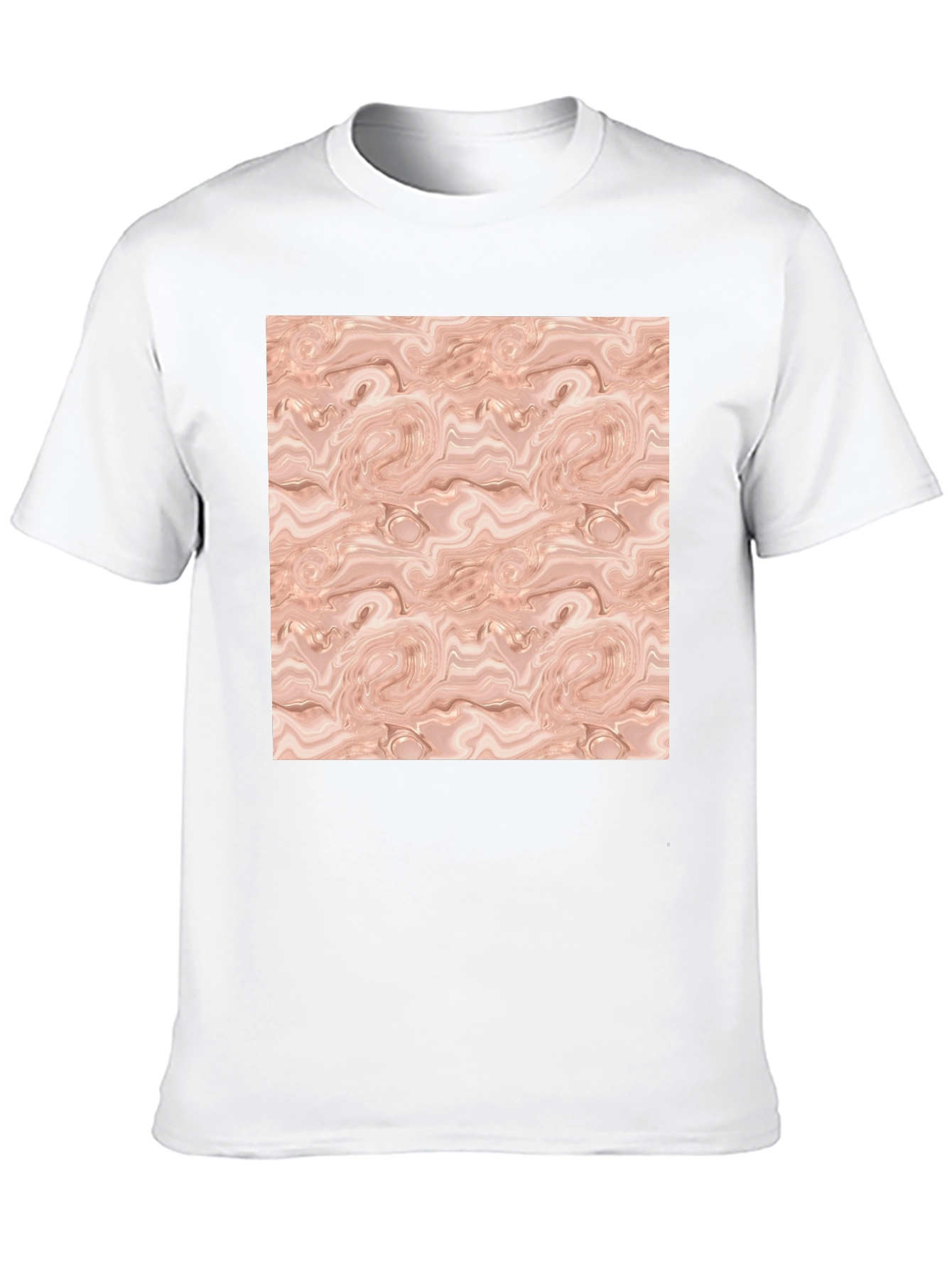 Abstract Swirl Pattern Black T-Shirt