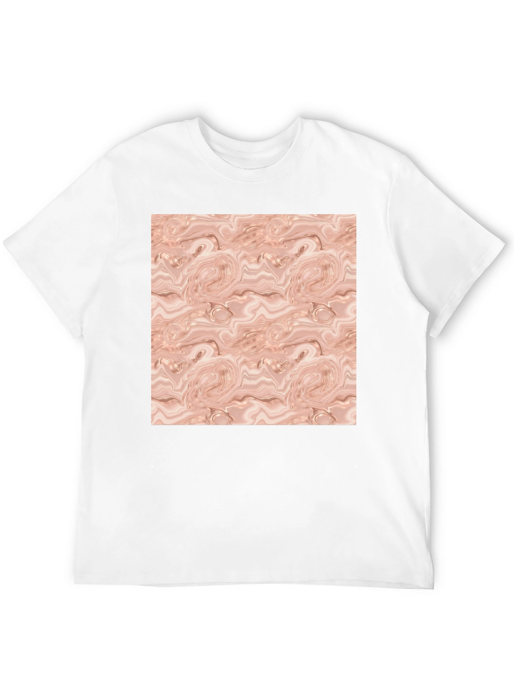 Abstract Swirl Pattern Black T-Shirt