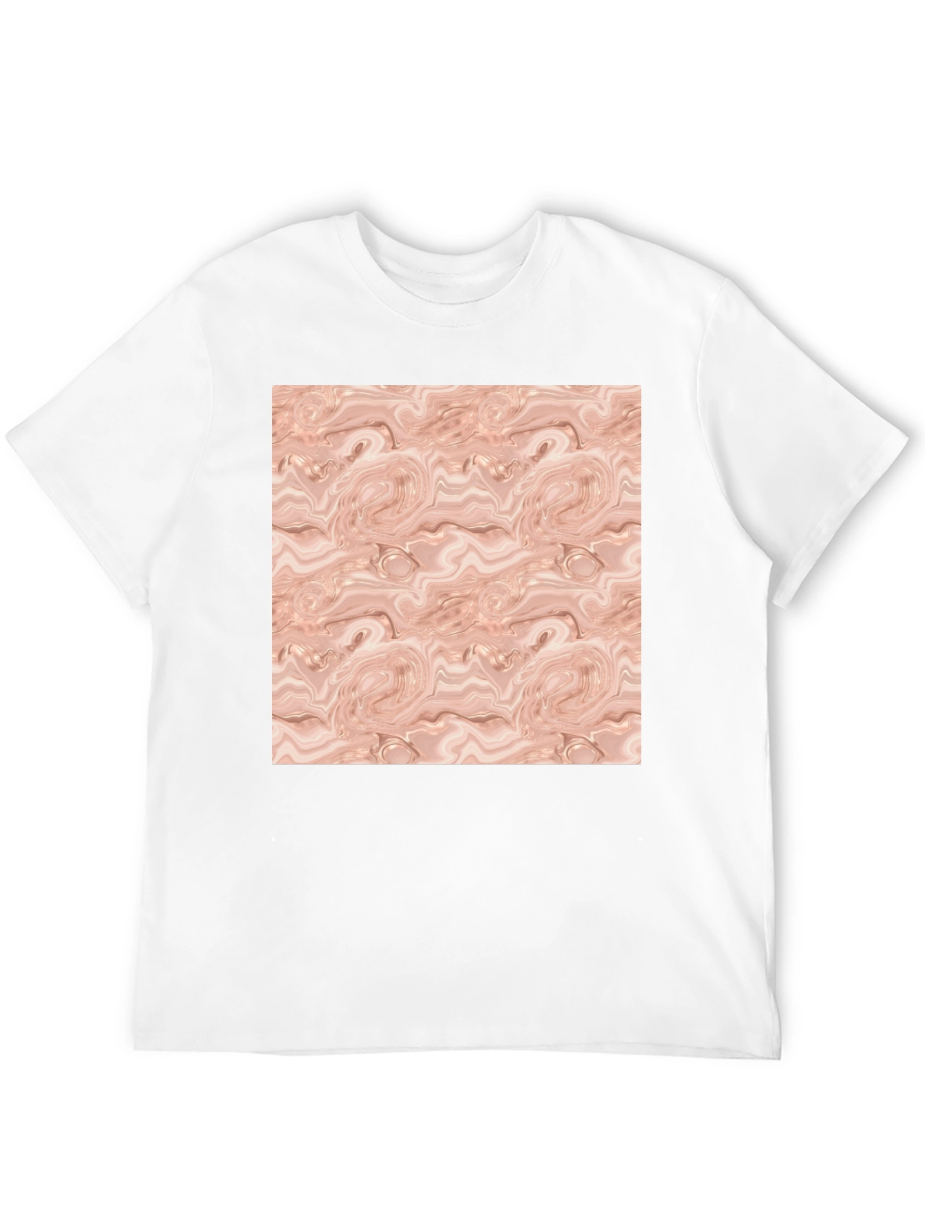 Abstract Swirl Pattern Black T-Shirt