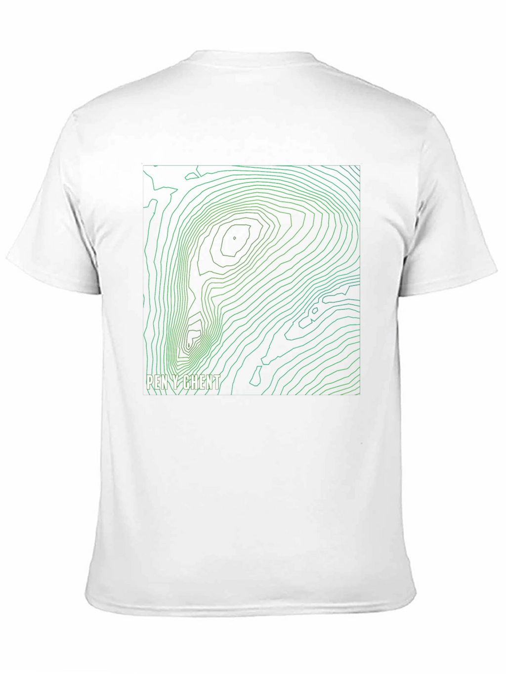 Pen Y Ghent Topographic Map T-Shirt - Black