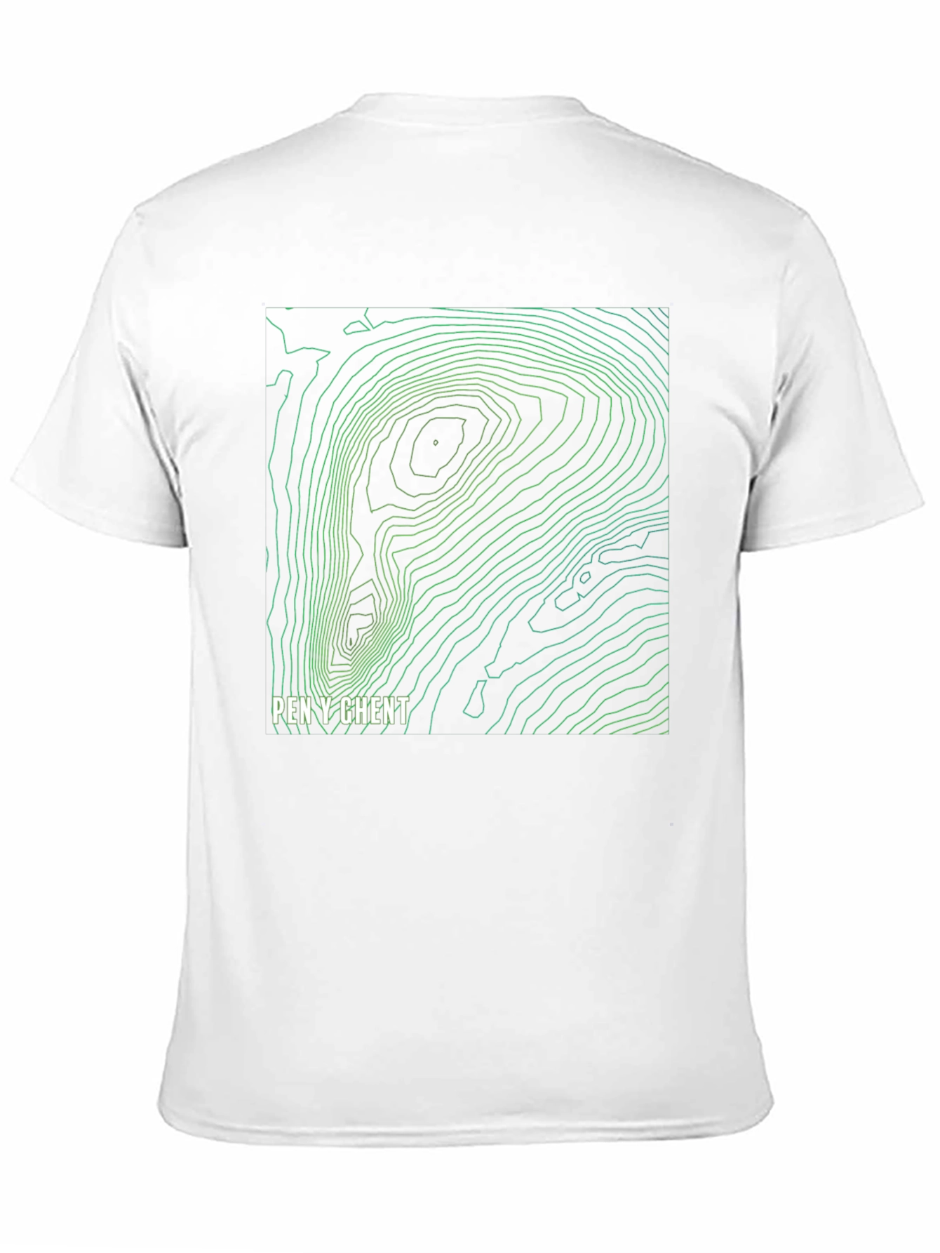Pen Y Ghent Topographic Map T-Shirt - Black
