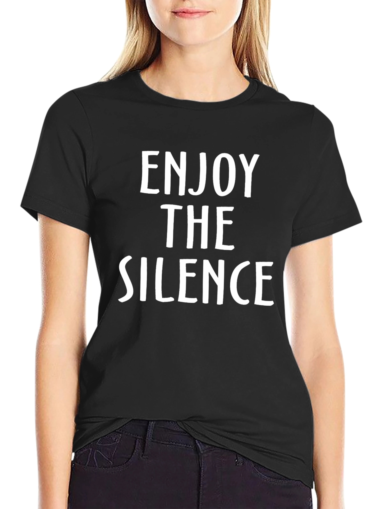 Enjoy The Silence Graphic Tee - Black