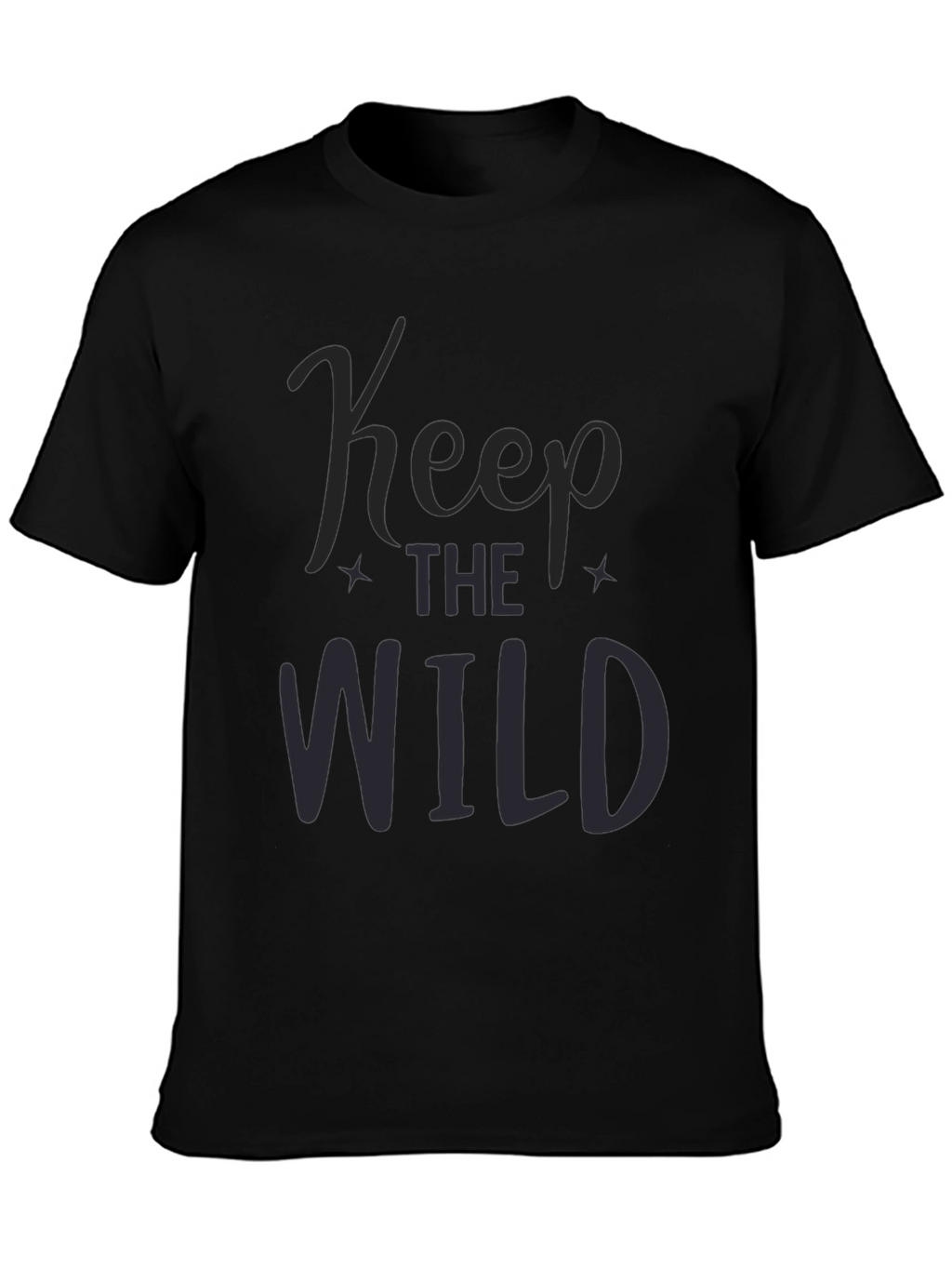 Keep the Wild Black Graphic Tee for Men