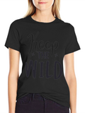 Keep the Wild Black Graphic Tee for Men