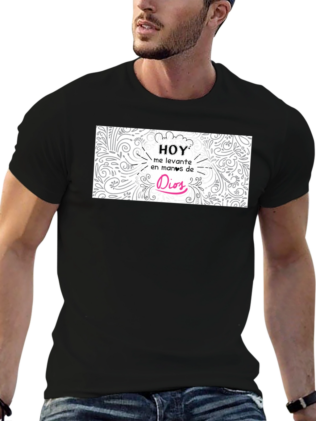 Hoy En Manos De Dios Black T-Shirt