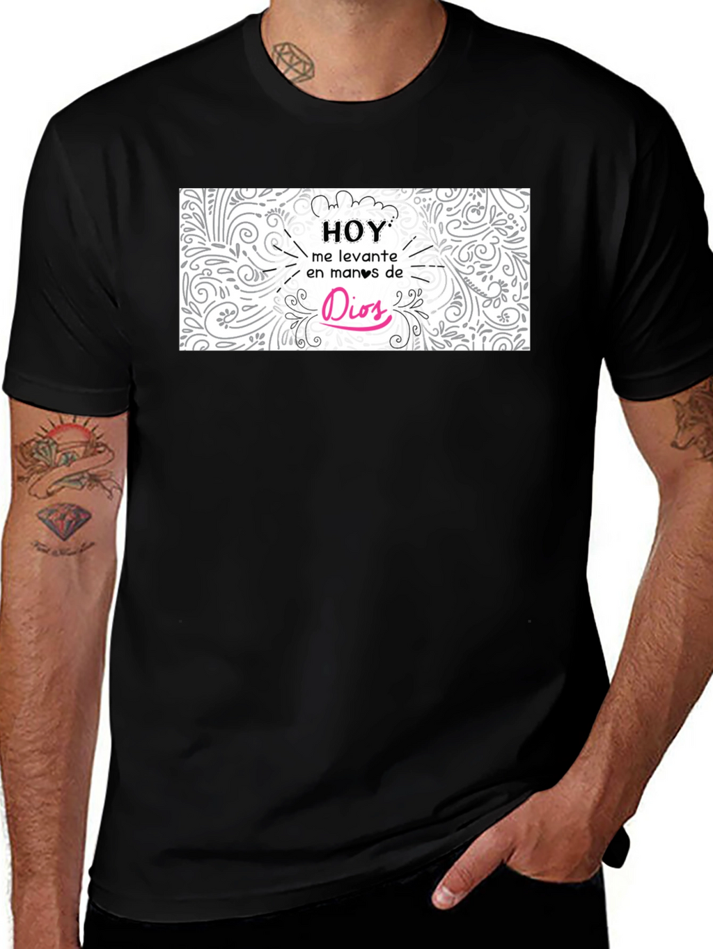 Hoy En Manos De Dios Black T-Shirt