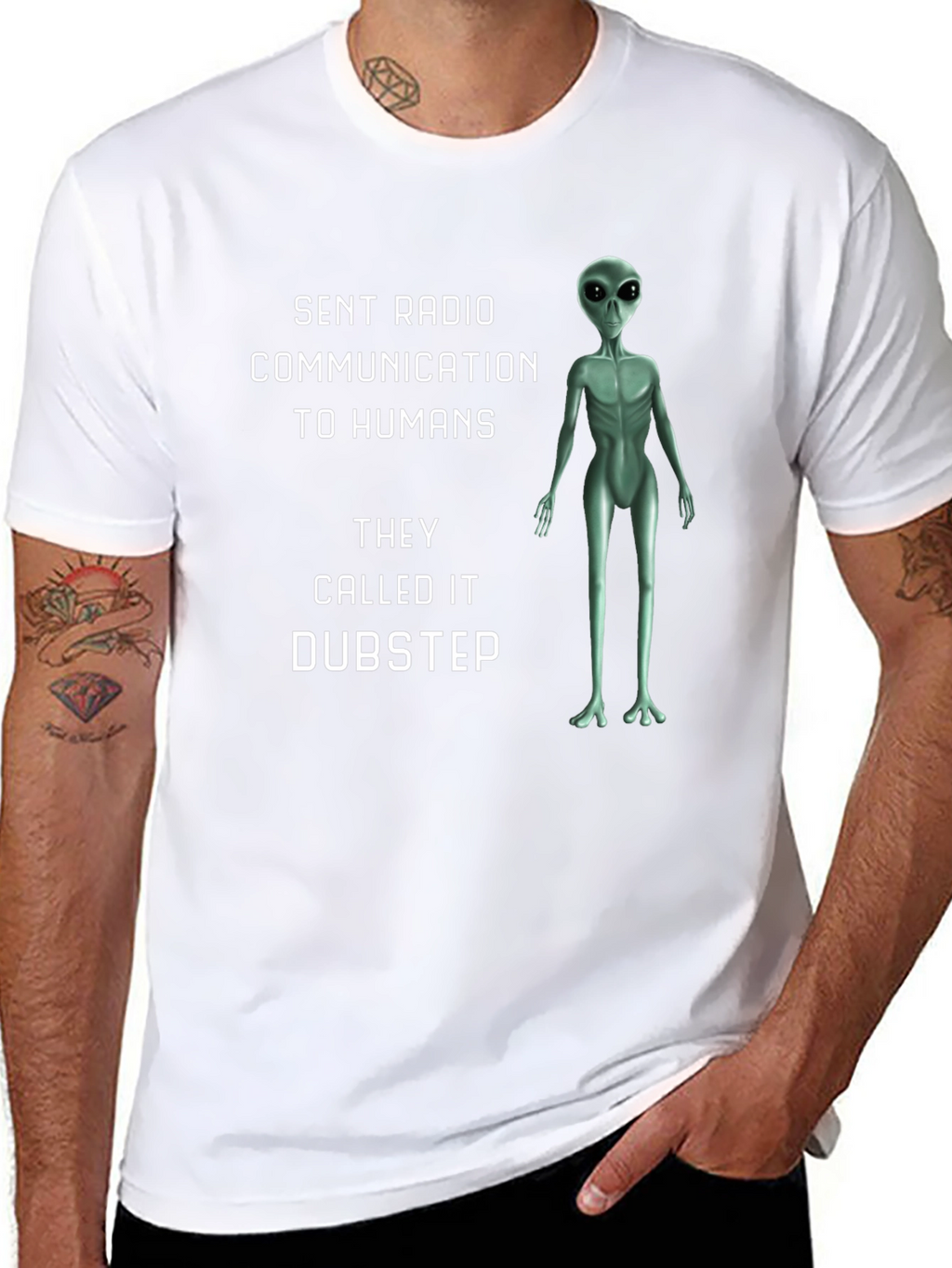 Dubstep Alien Graphic Tee