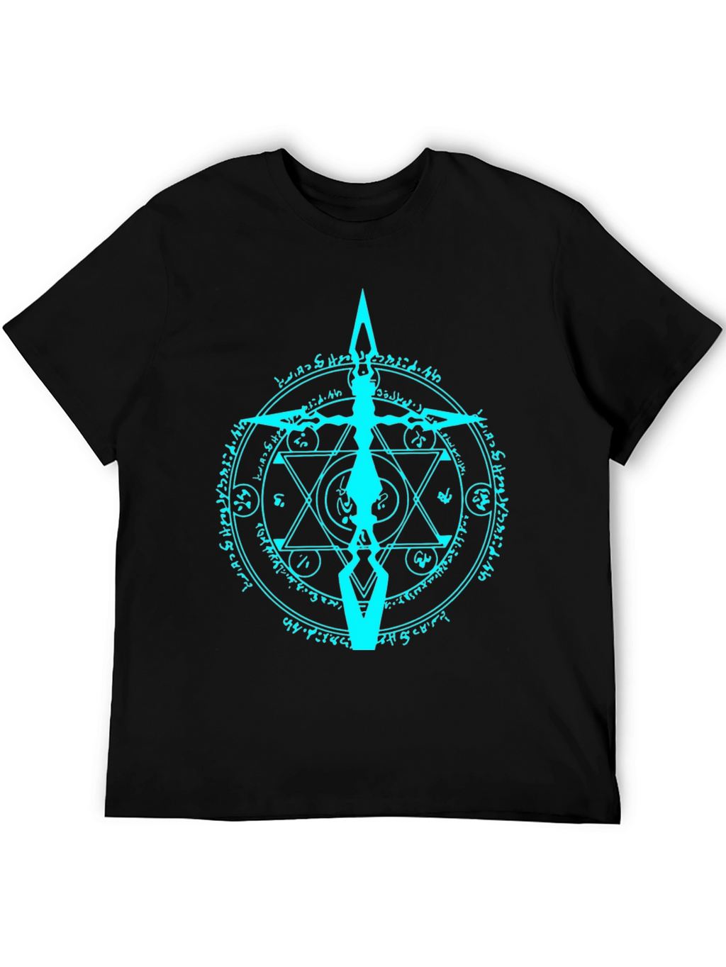 Mystic Symbol Graphic Print Black Tee