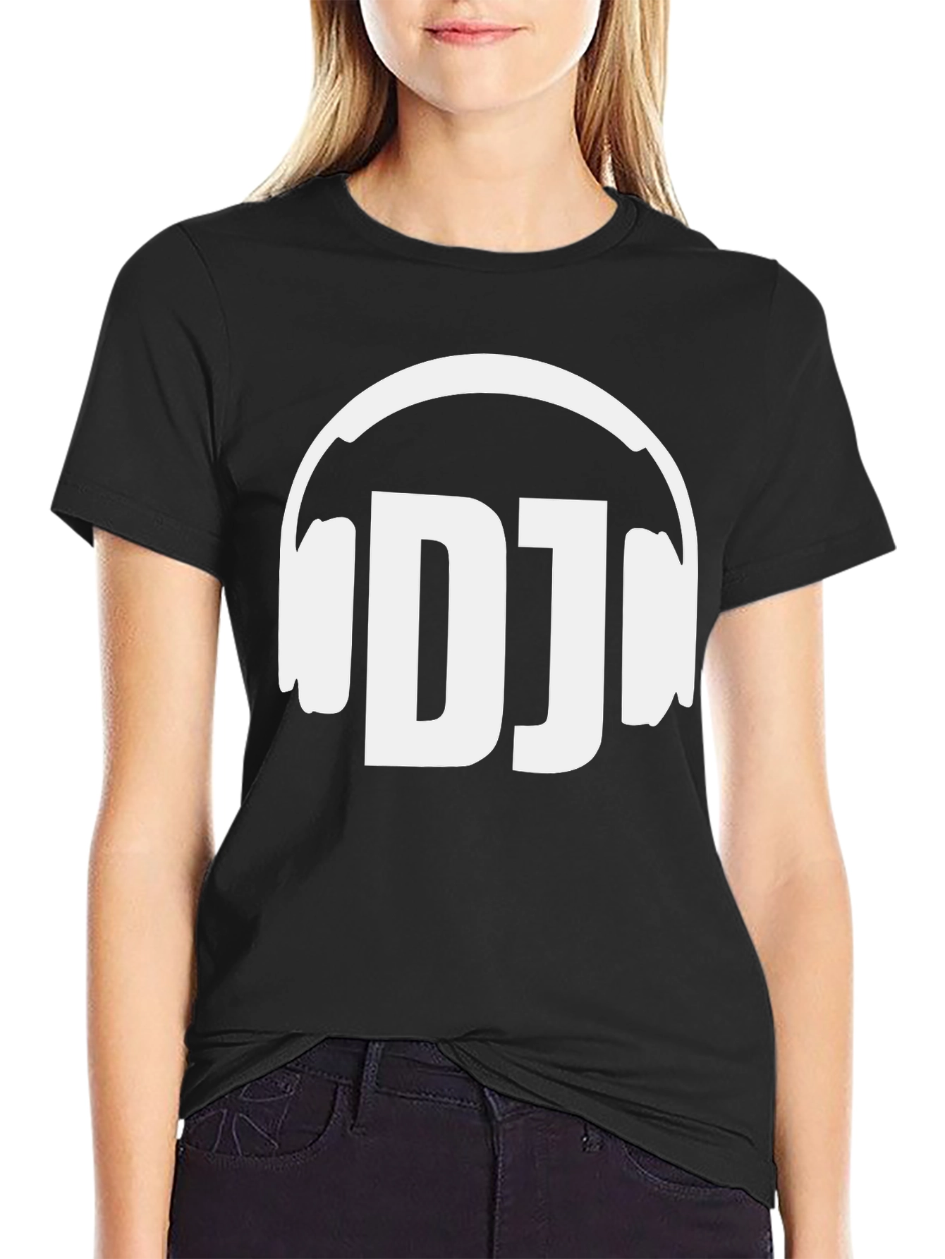 DJ Headphones Graphic Tee - Black