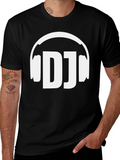 DJ Headphones Graphic Tee - Black