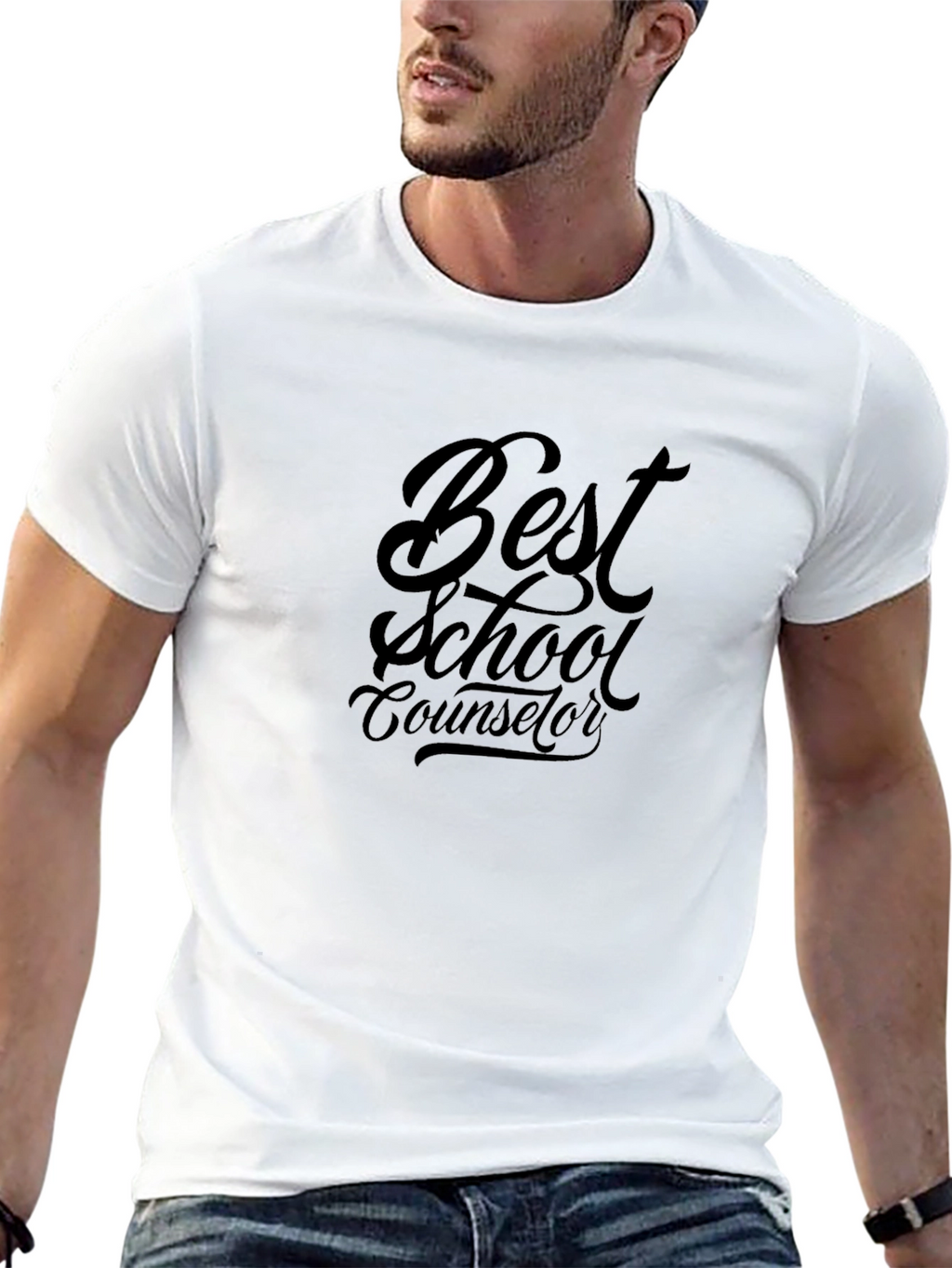 Best School Counselor Black Tee
