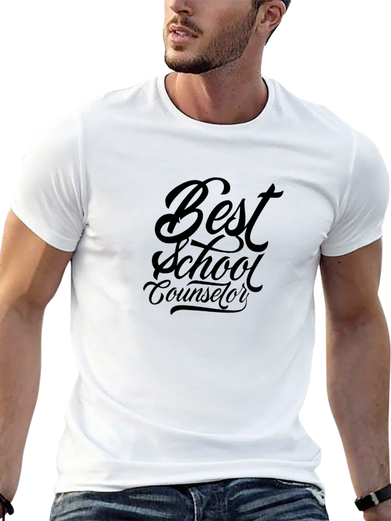 Best School Counselor Black Tee