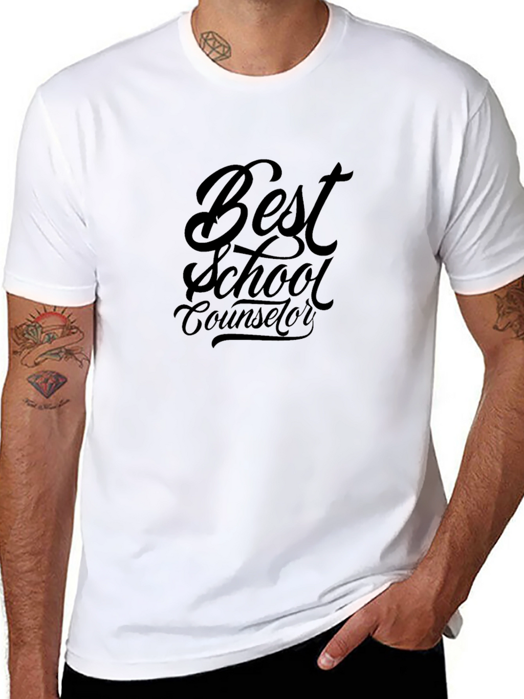 Best School Counselor Black Tee