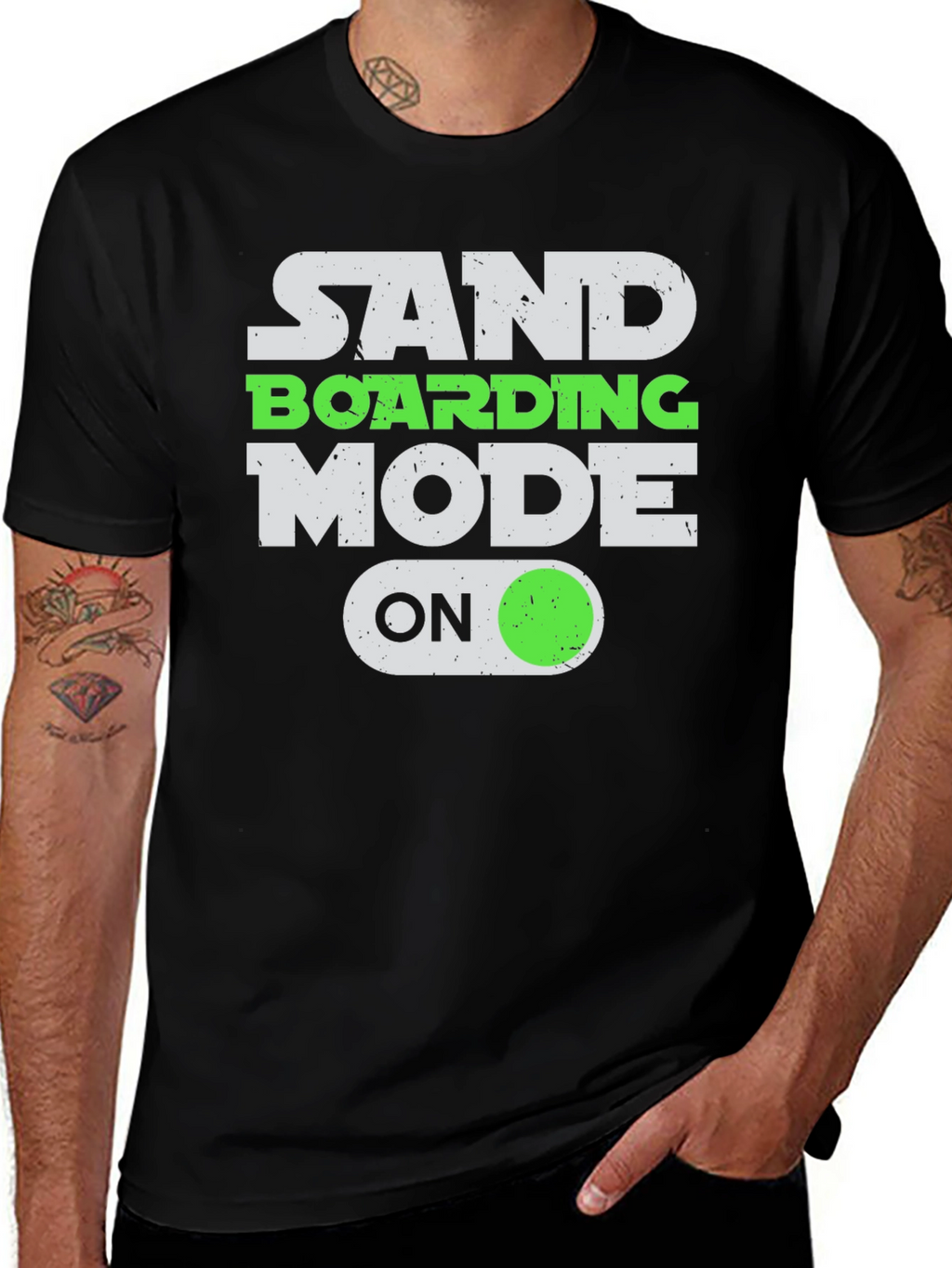 Sandboarding Mode On T-Shirt - Fun Graphic Tee