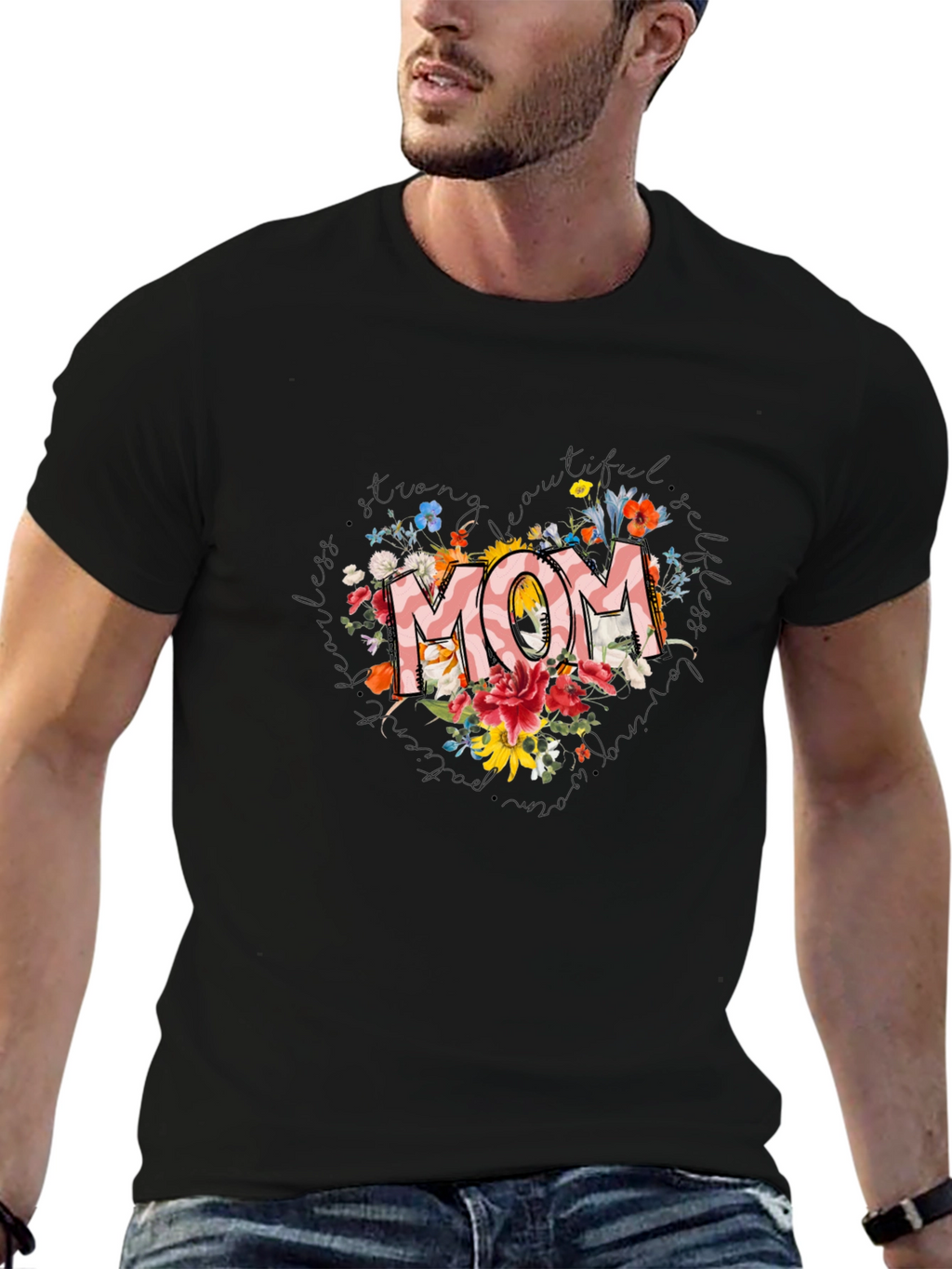 Floral MOM Graphic Tee - Stylish Comfort