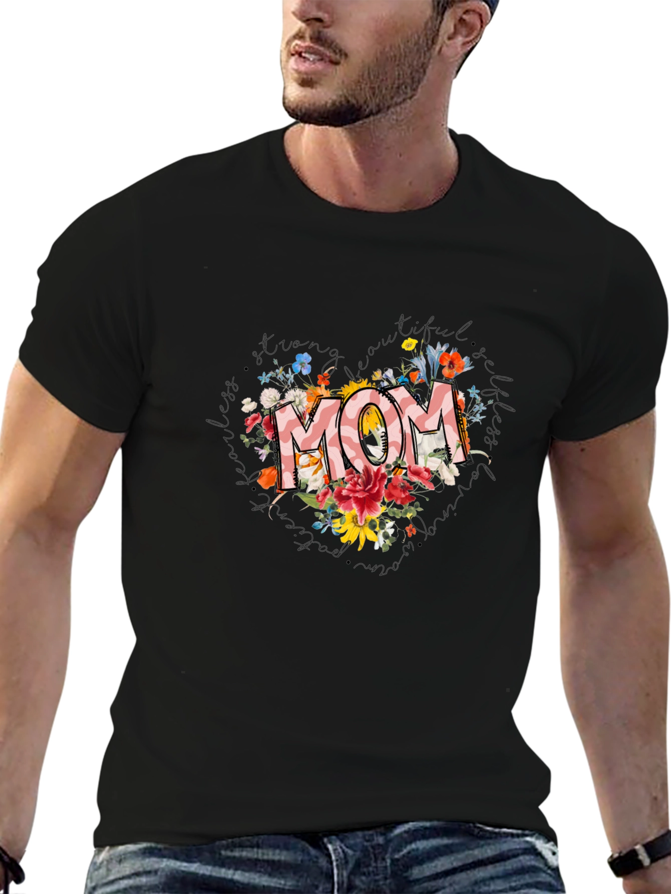 Floral MOM Graphic Tee - Stylish Comfort