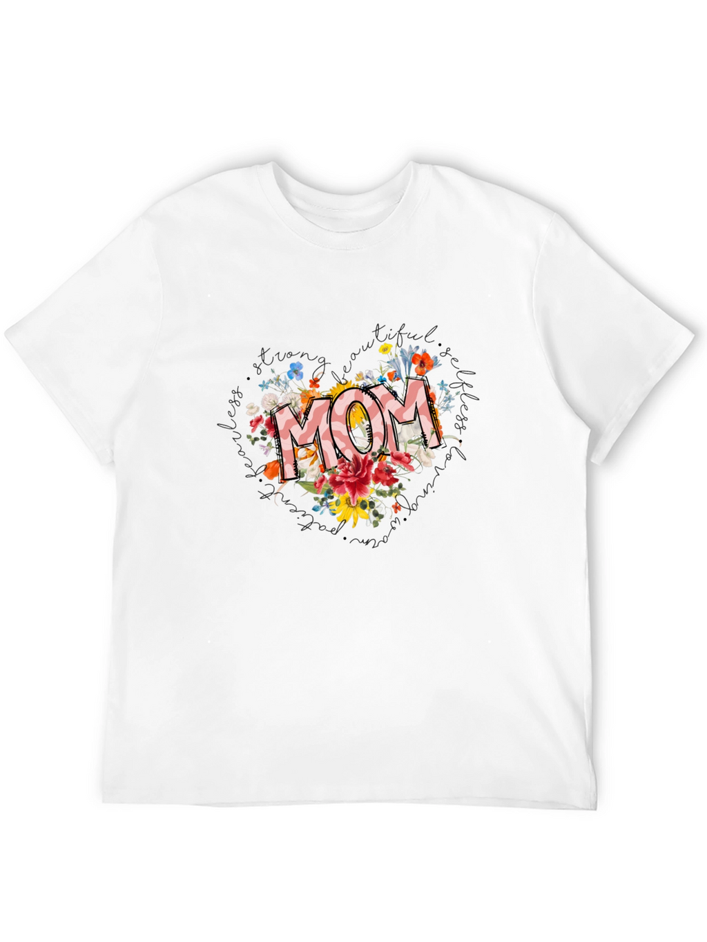 Floral MOM Graphic Tee - Stylish Comfort