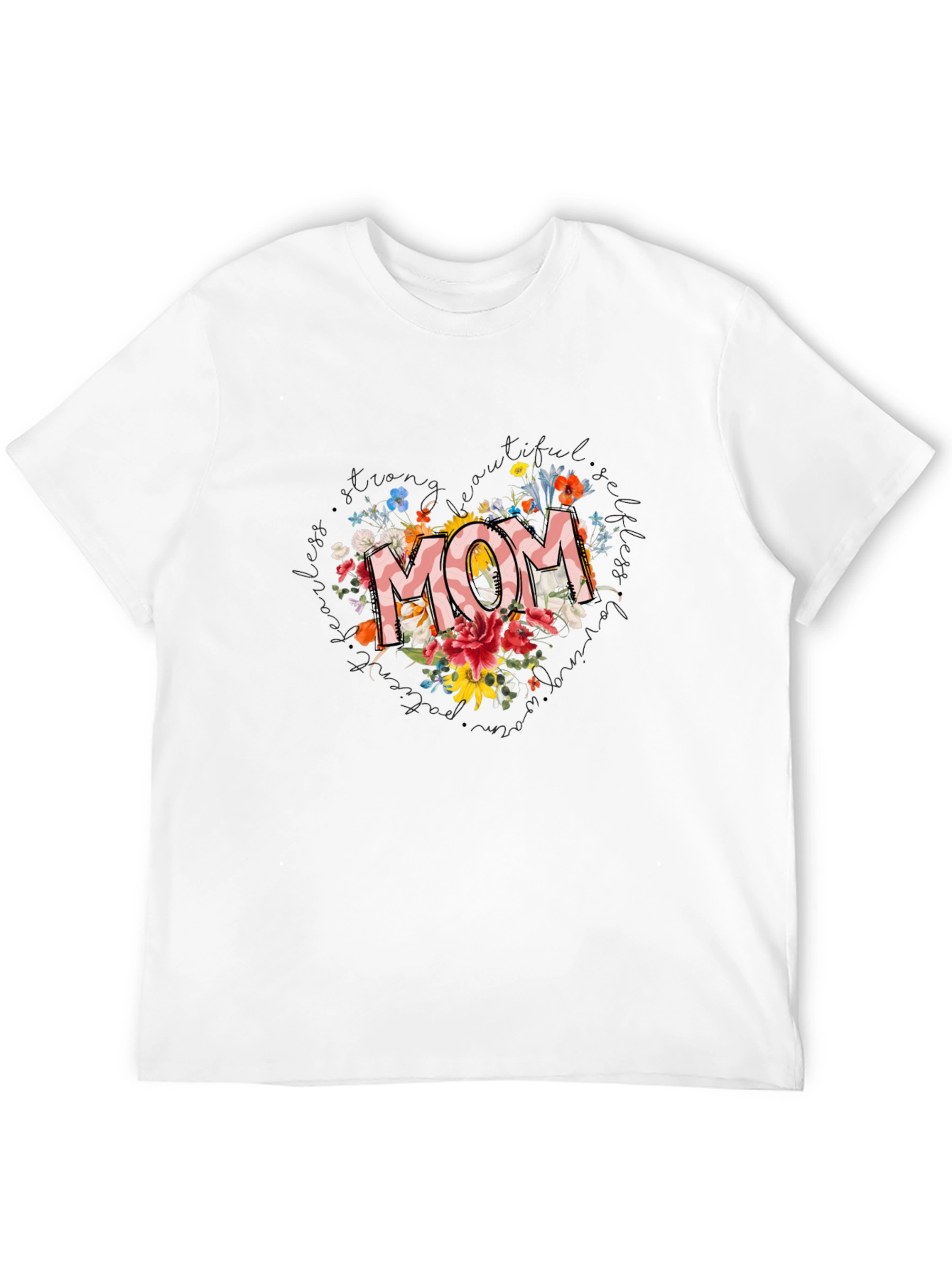 Floral MOM Graphic Tee - Stylish Comfort