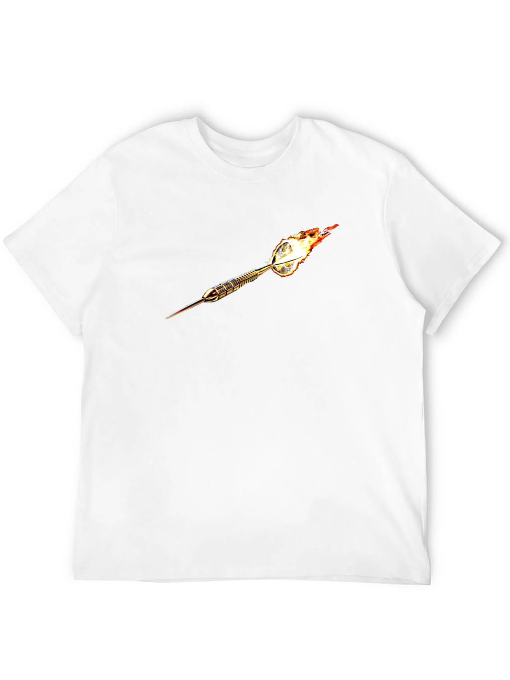 Flaming Dart Graphic Tee - Cool Black T-Shirt