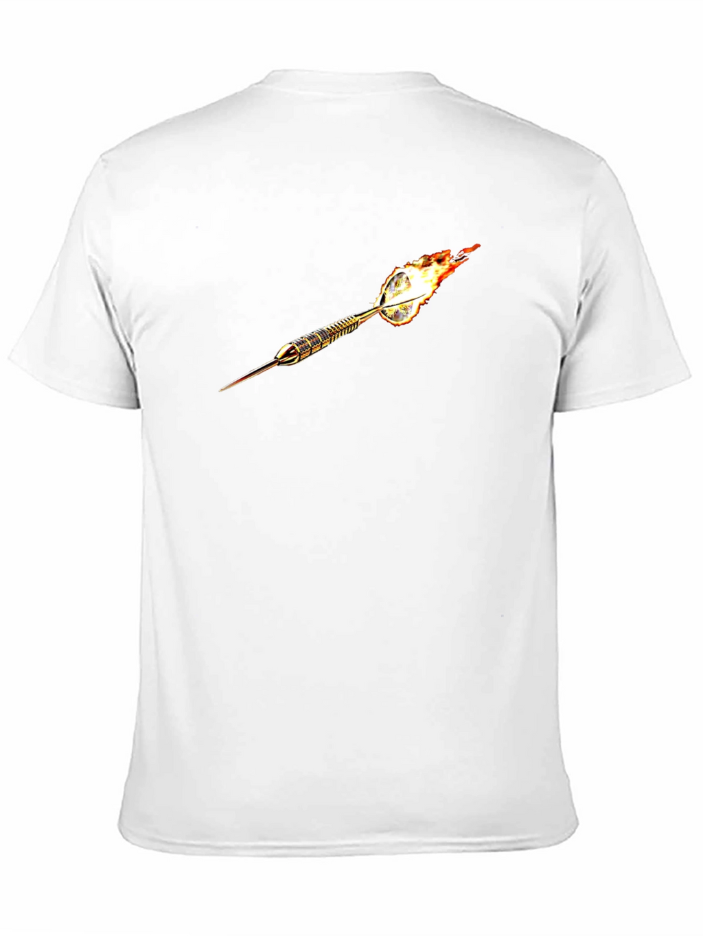 Flaming Dart Graphic Tee - Cool Black T-Shirt