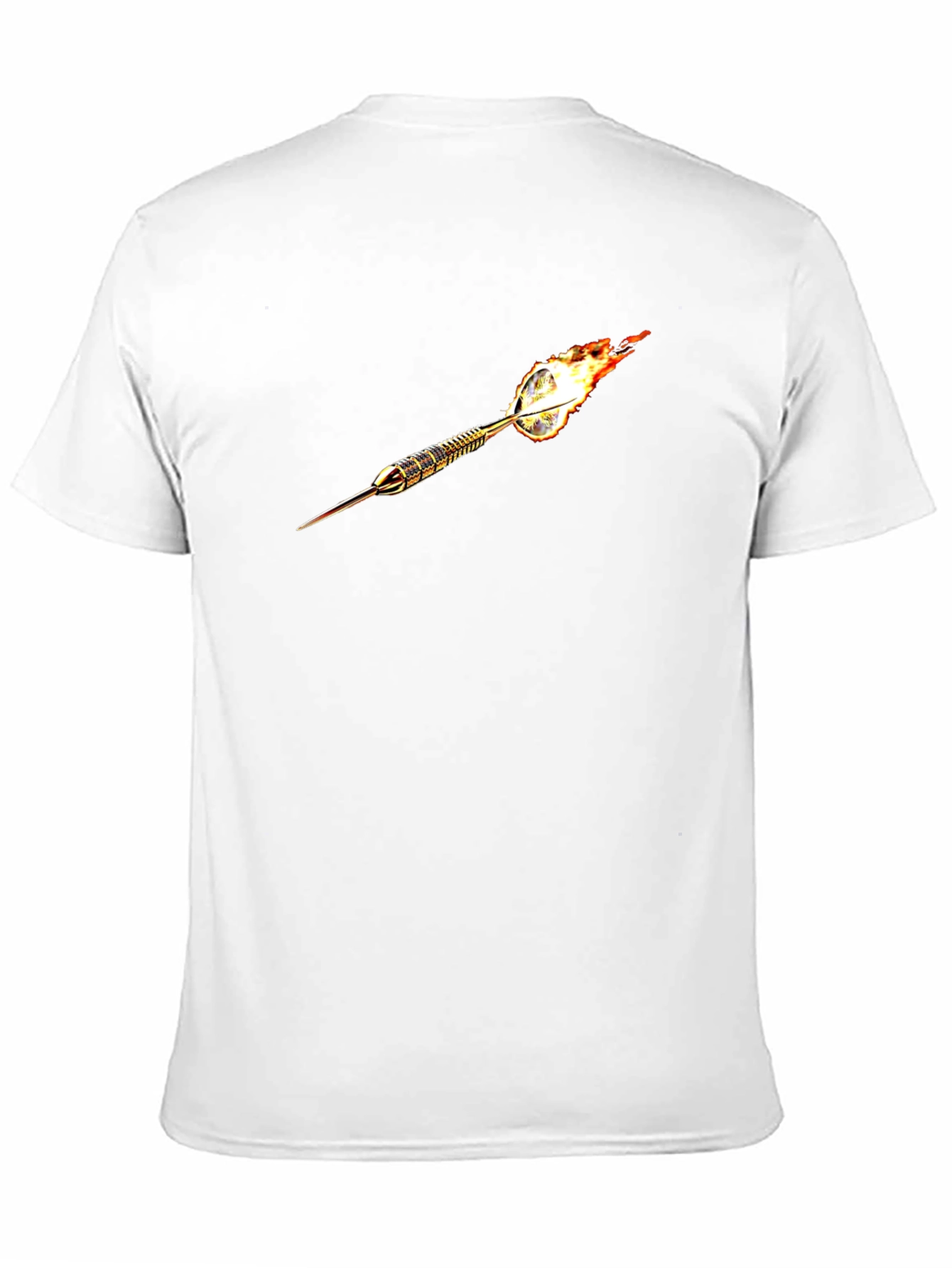Flaming Dart Graphic Tee - Cool Black T-Shirt