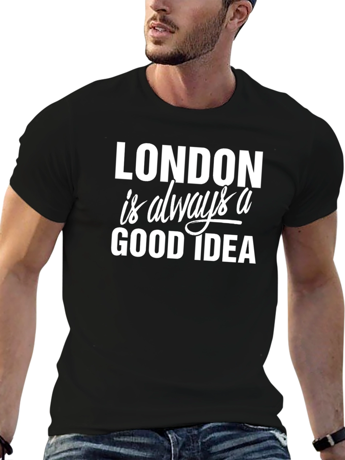 London Always a Good Idea Graphic Tee - Black
