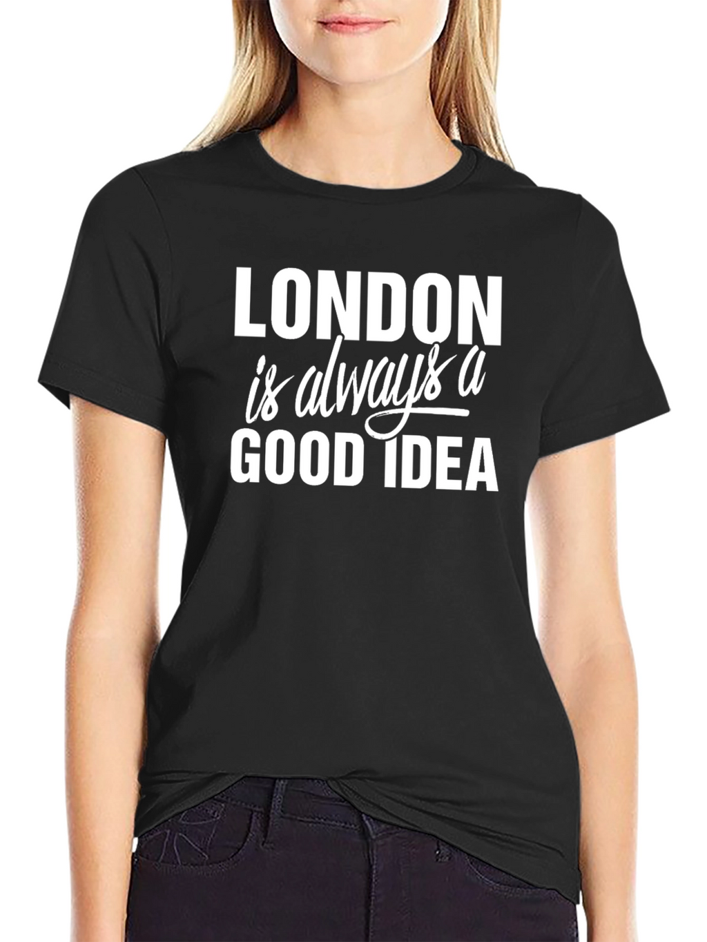 London Always a Good Idea Graphic Tee - Black