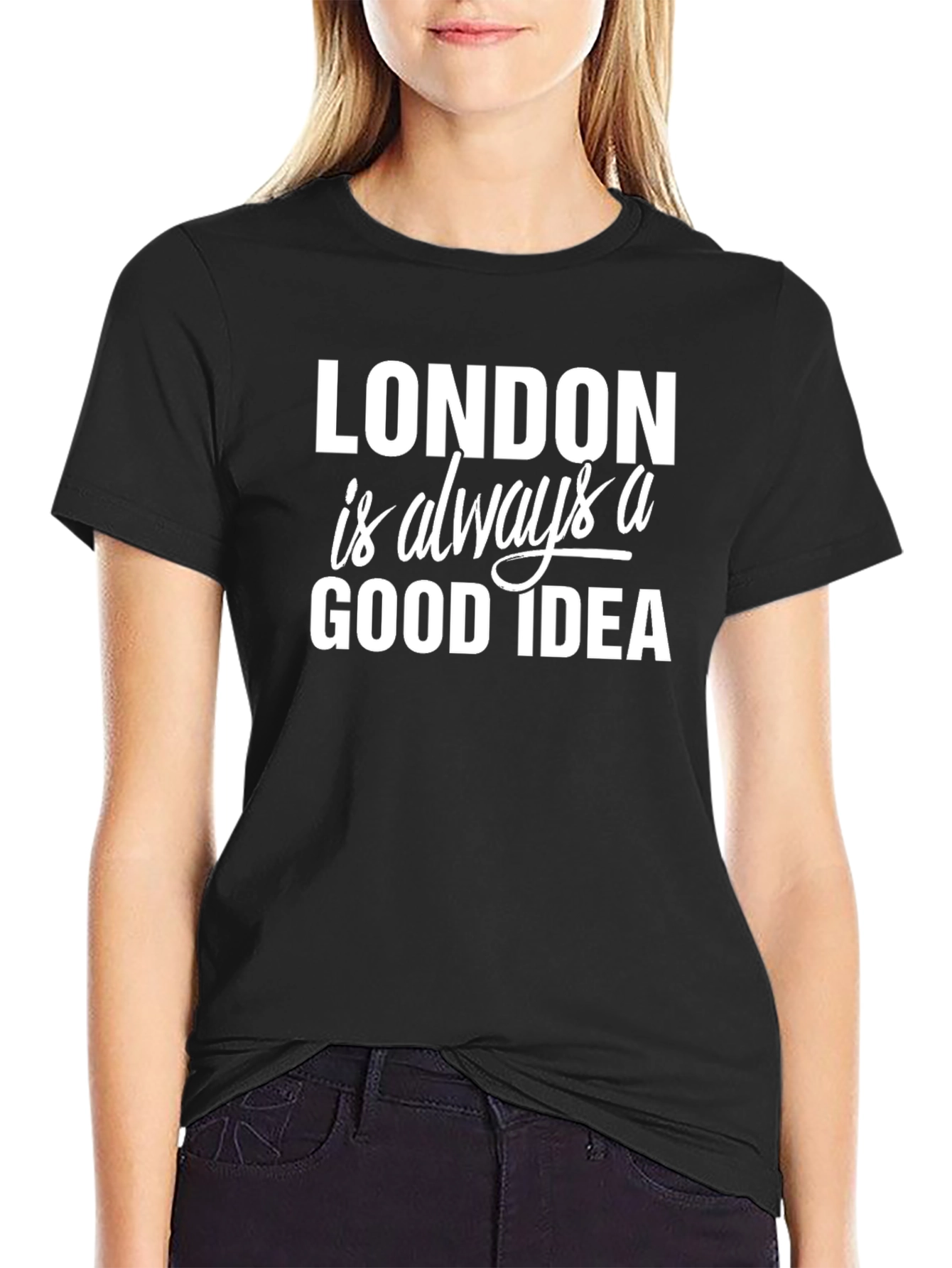 London Always a Good Idea Graphic Tee - Black