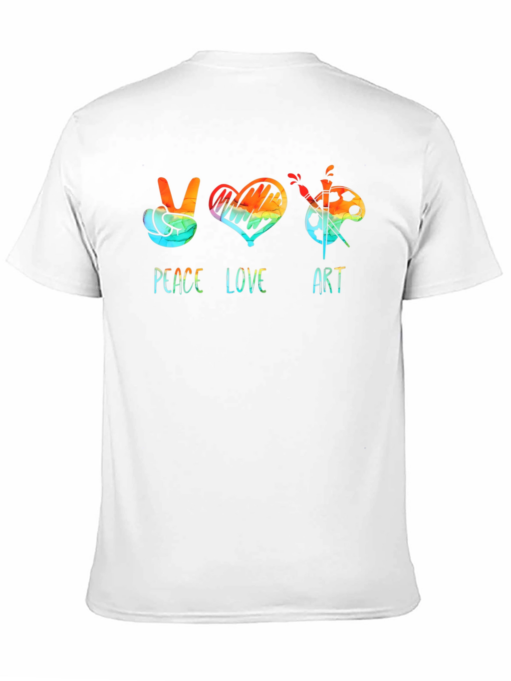 Peace Love Art Graphic Tee - Black