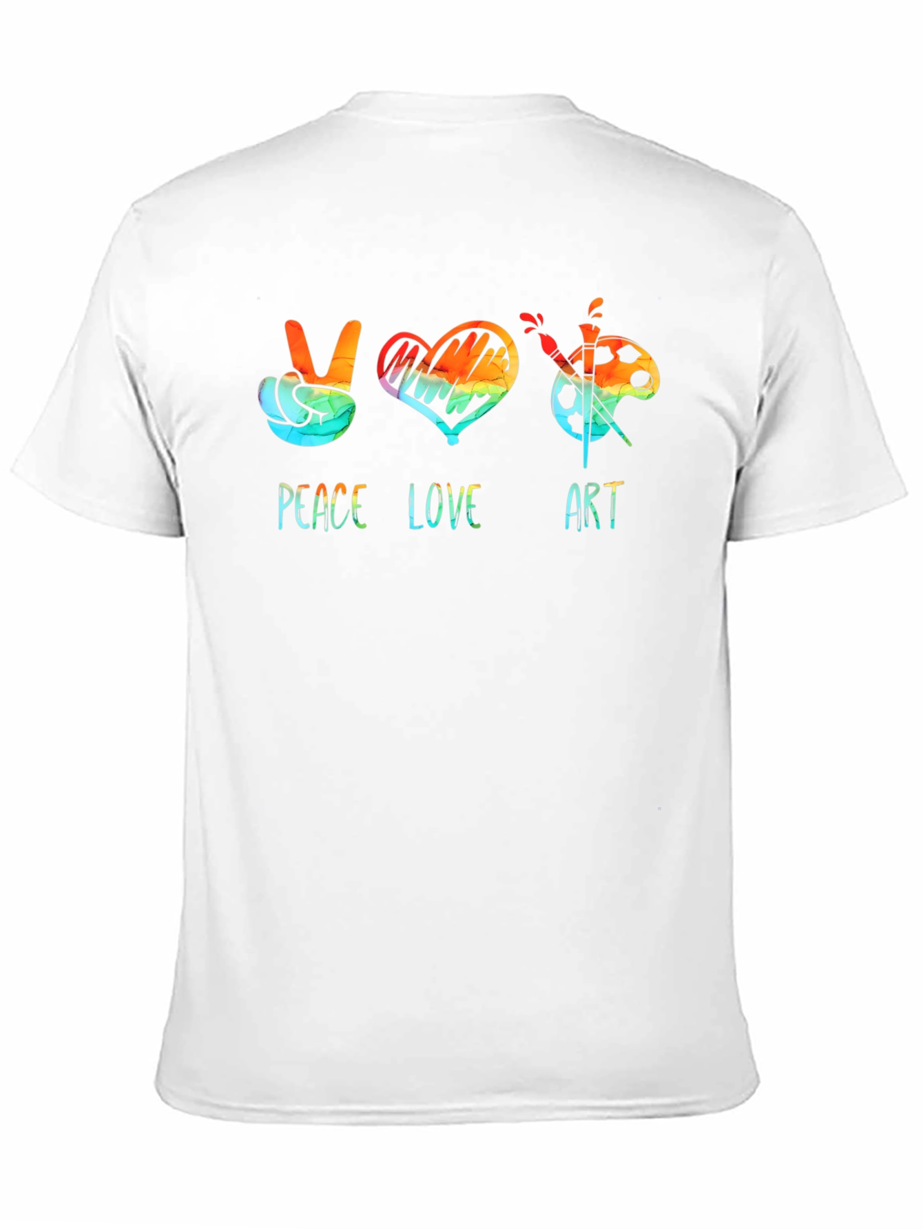 Peace Love Art Graphic Tee - Black