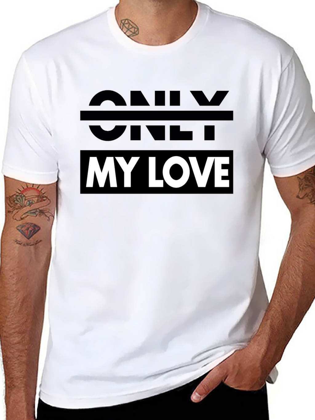 Only My Love Black Graphic Tee