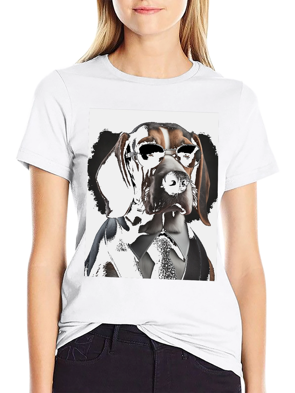 Dogfather T-Shirt: Suave Hound in Shades