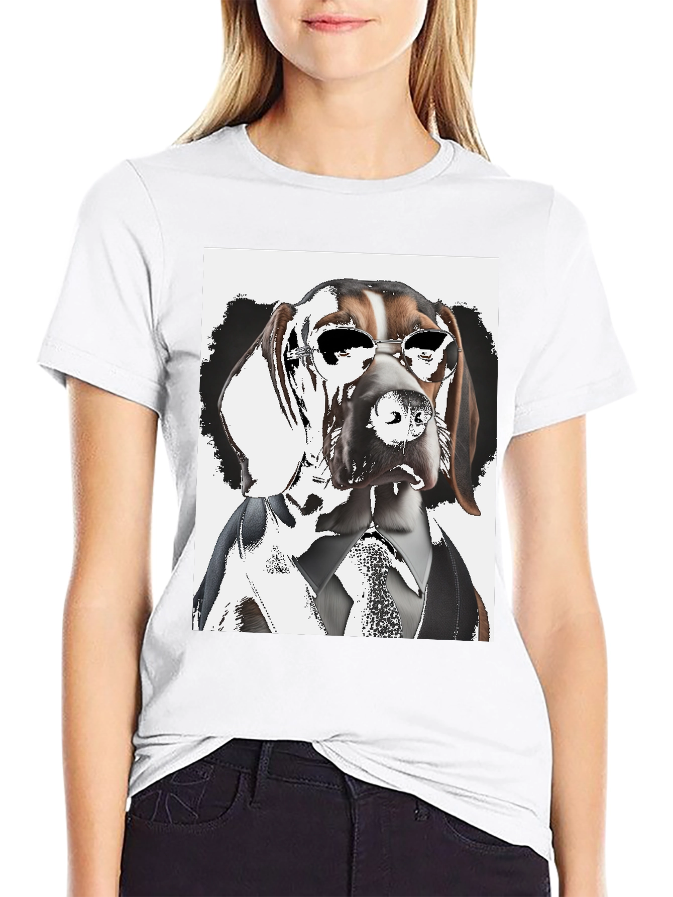 Dogfather T-Shirt: Suave Hound in Shades