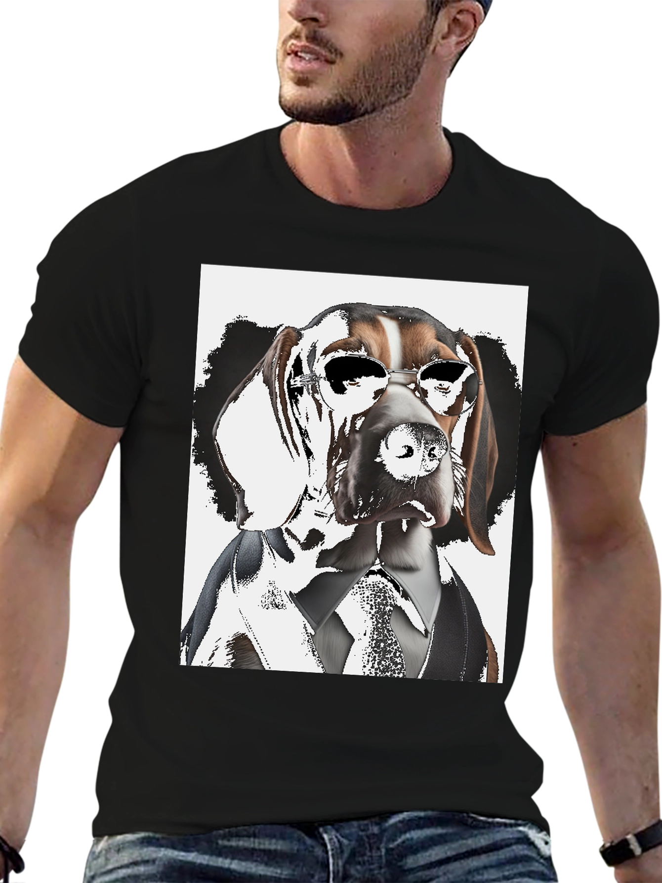 Dogfather T-Shirt: Suave Hound in Shades