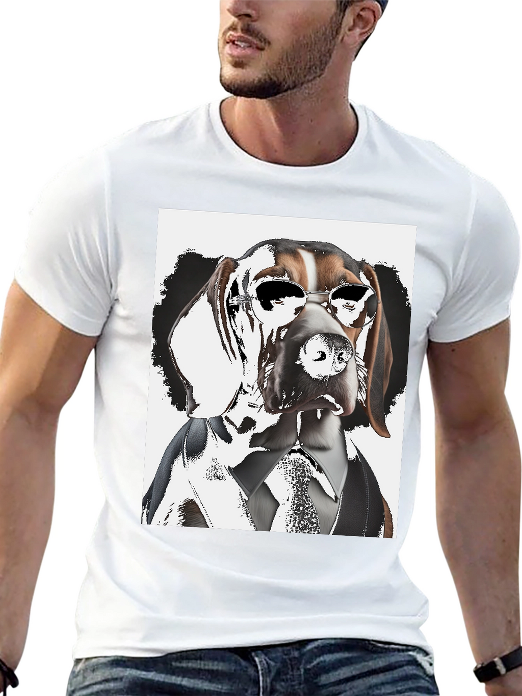 Dogfather T-Shirt: Suave Hound in Shades