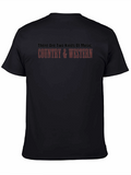 Country & Western Music Graphic Tee - Black