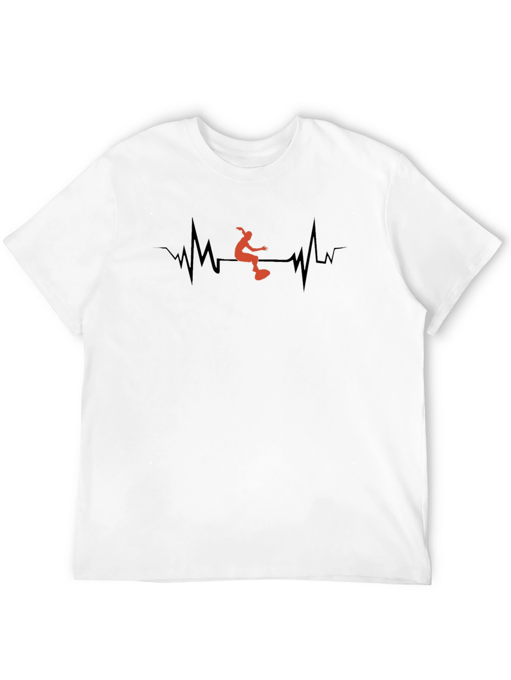 Surfer Heartbeat Graphic Tee - Black