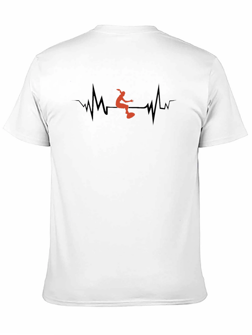 Surfer Heartbeat Graphic Tee - Black