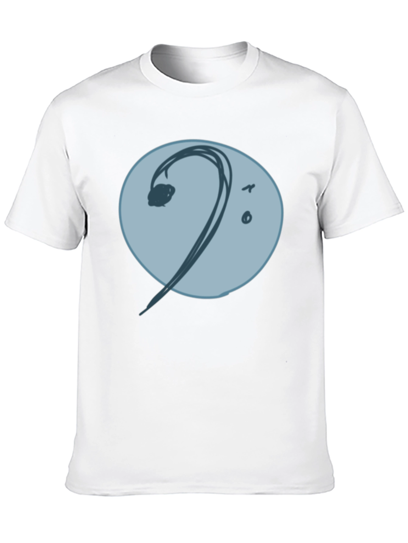 Abstract Wave Graphic Black T-Shirt