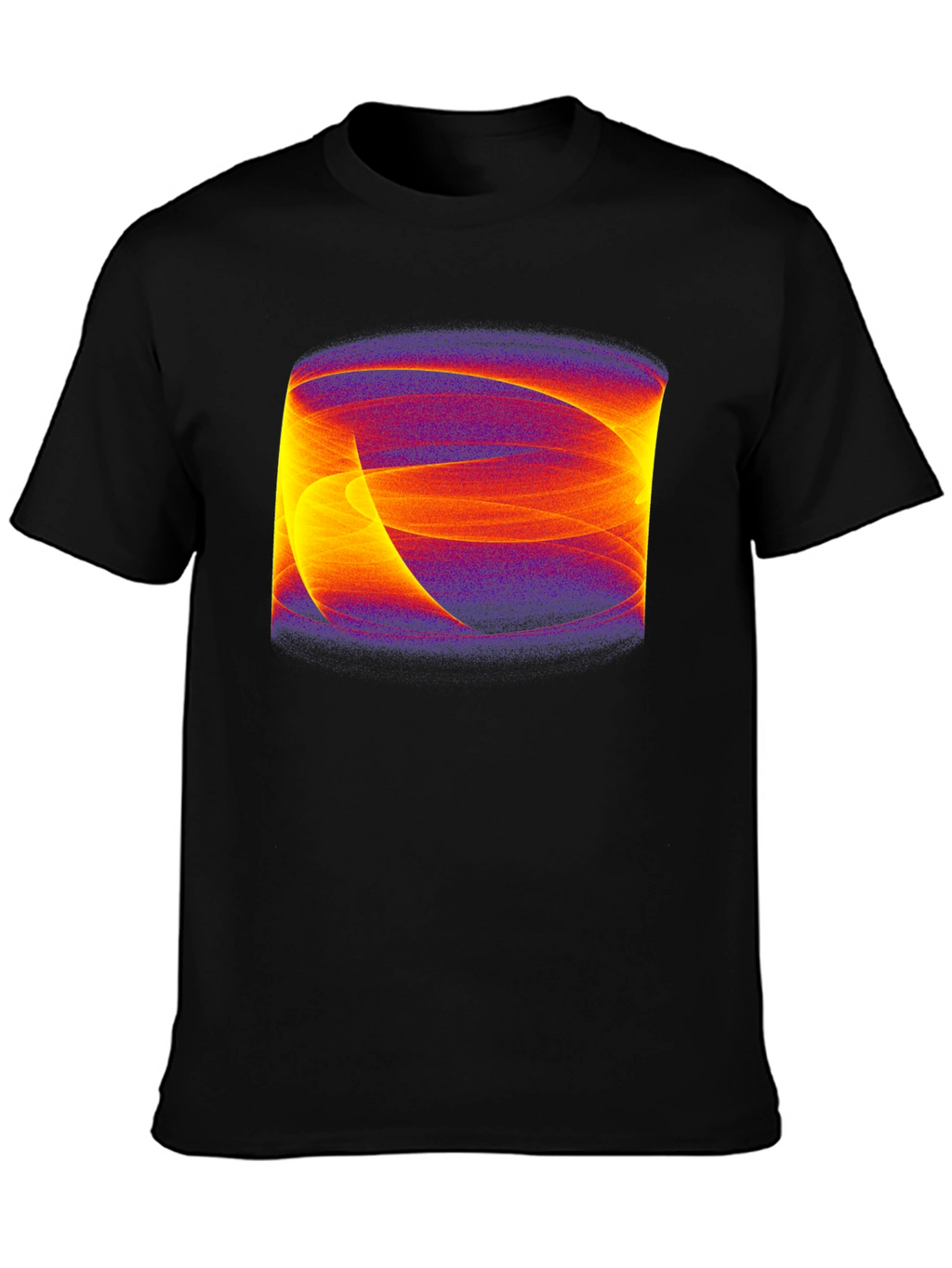 Abstract Swirl Graphic Black Tee