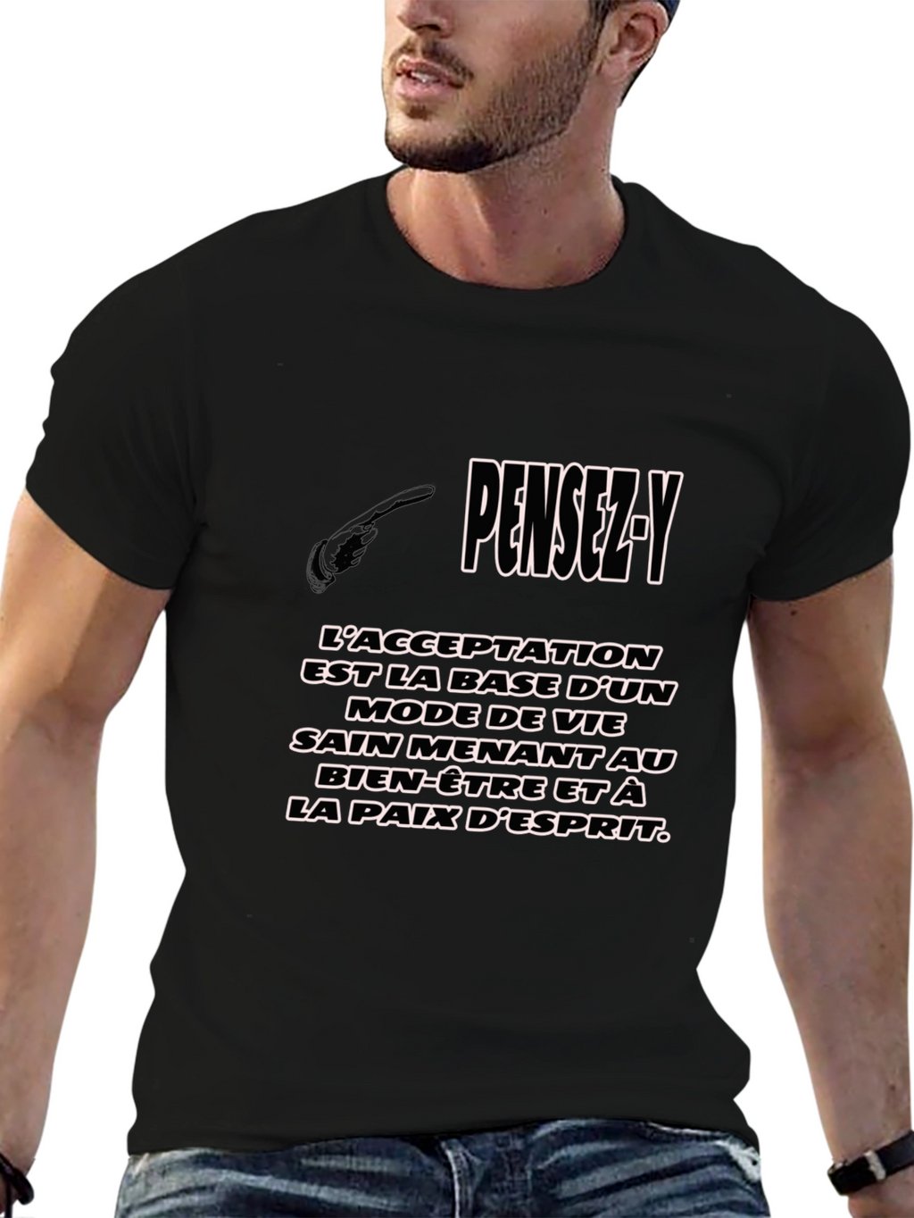 PENSEZ-Y Graphic T-Shirt - Inspiring French Quote