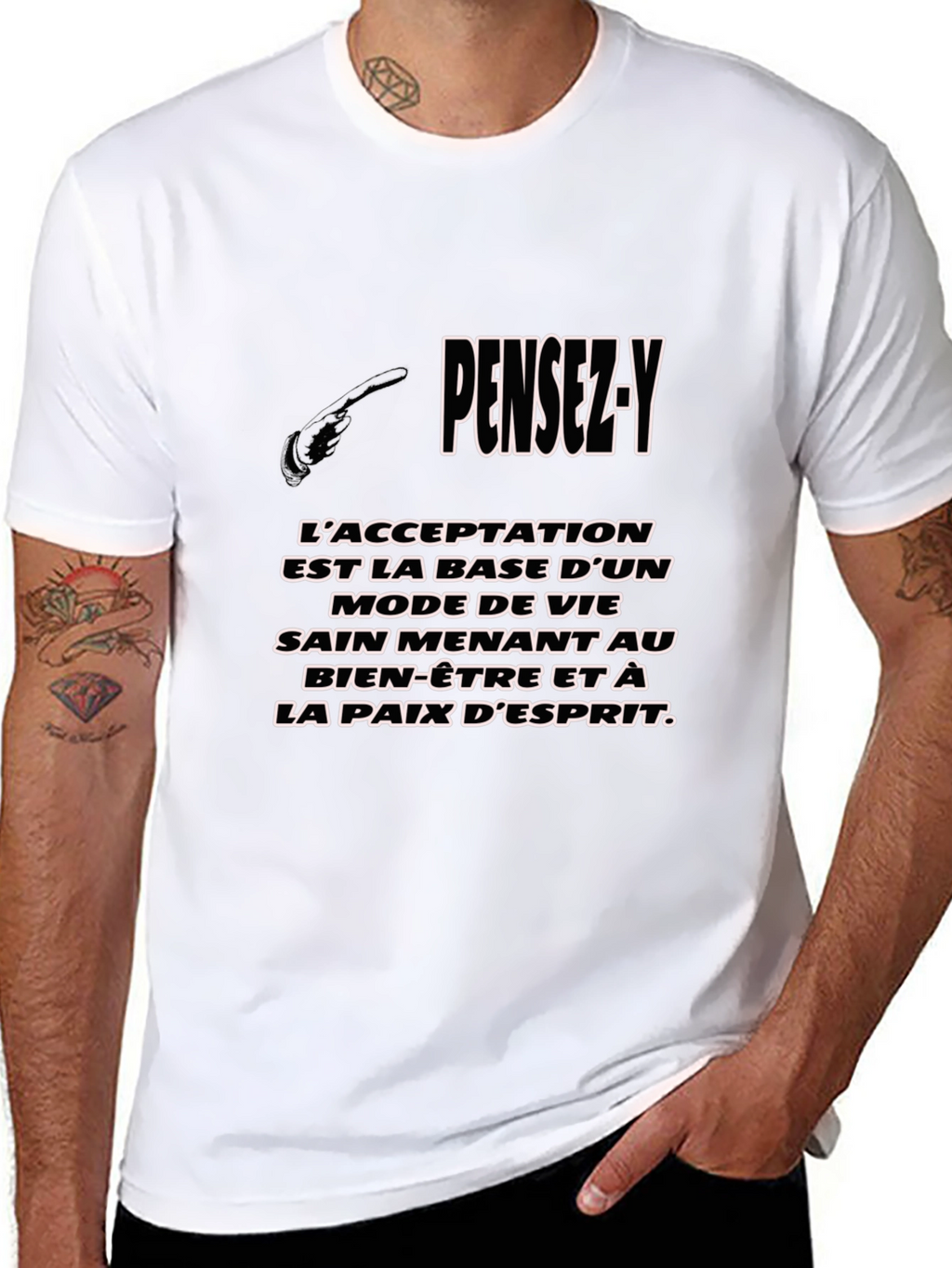 PENSEZ-Y Graphic T-Shirt - Inspiring French Quote