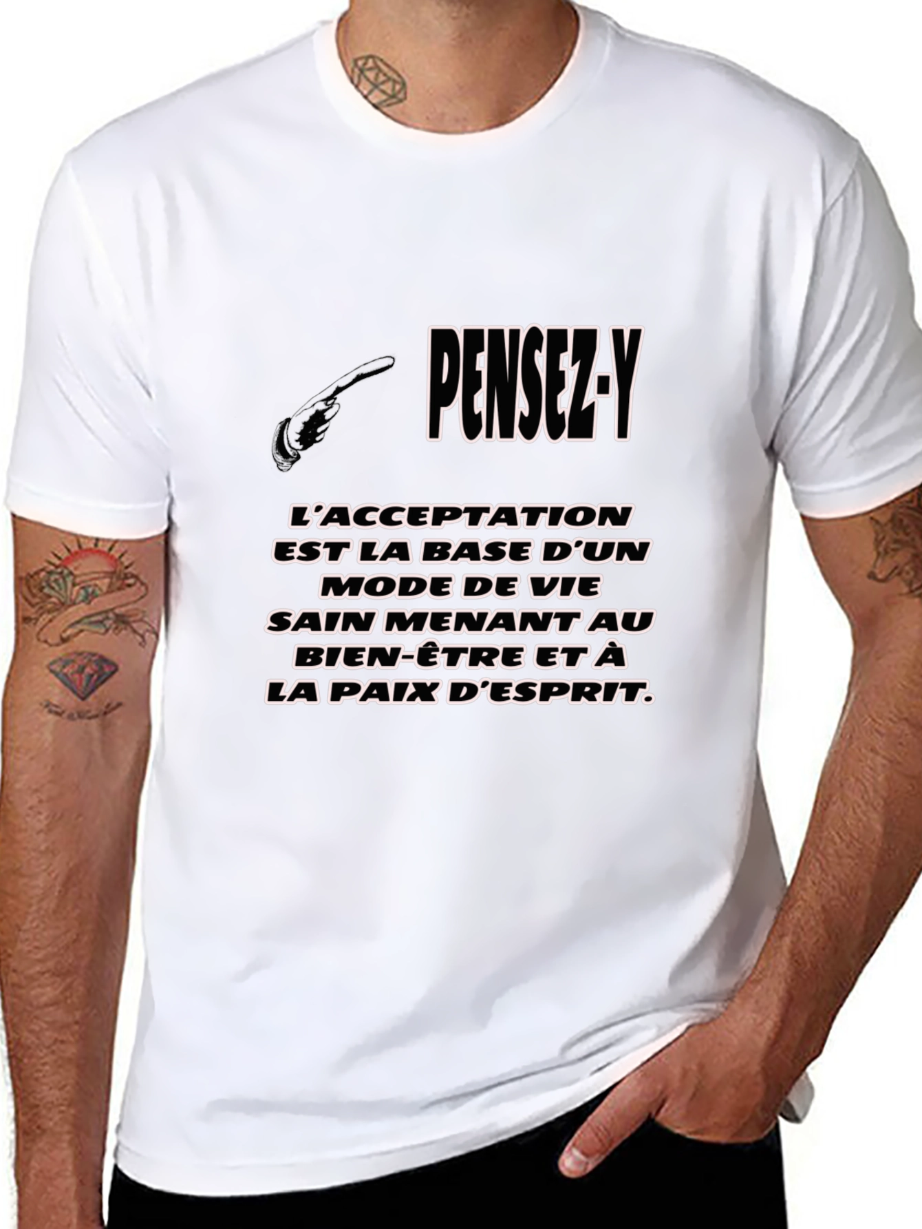 PENSEZ-Y Graphic T-Shirt - Inspiring French Quote