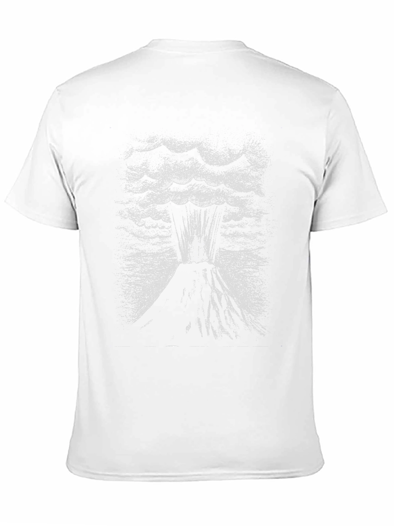 Volcano Eruption Graphic Tee - Black Cotton
