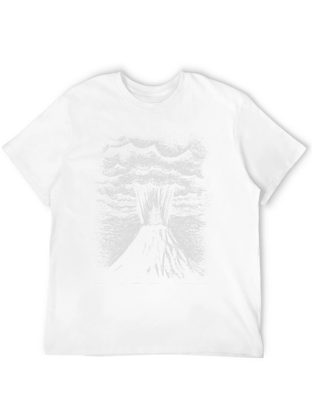 Volcano Eruption Graphic Tee - Black Cotton
